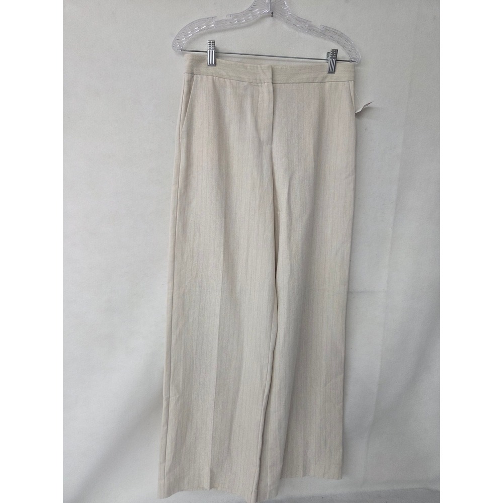 Zara Cream Wide-Leg Trousers, S